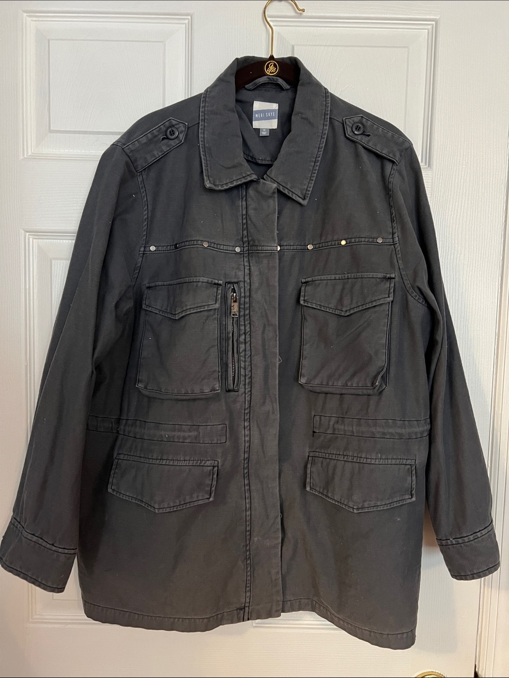 Meri Skye Gray Utility Jacket NWOT